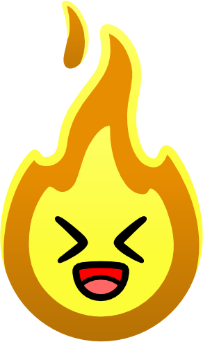 Fire_GrinningSquinting emote for Discord