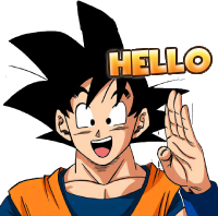 GokuHello emote for Discord