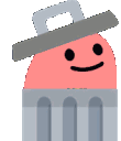 PartyBlobTrash emote for Discord