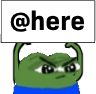 pepehere emote for Discord