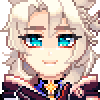 AlbedoFlowerHappygif emote for Discord