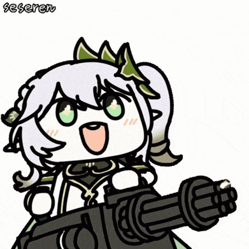 NahidaMachineGun emote for Discord