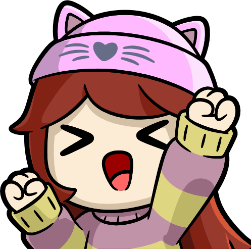 PinkBeanieHYPE emote for Discord