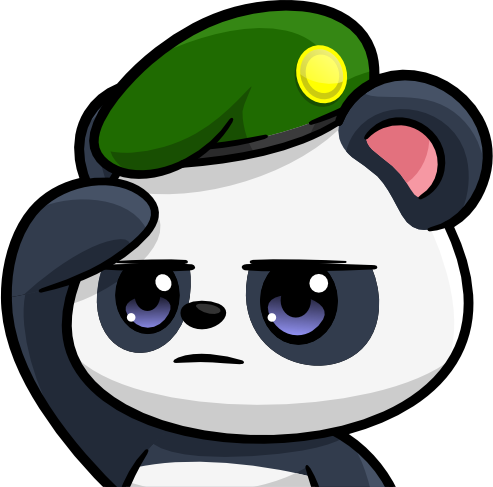 PandaSalute emote for Discord