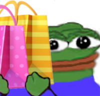 pepe_shoppingbags emote for Discord