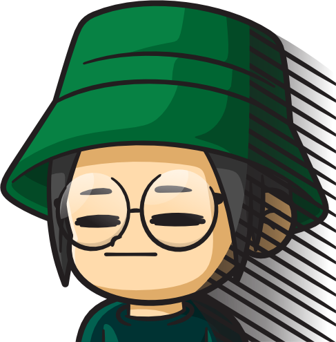 BucketHatFlatFace emote for Discord