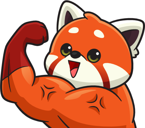 RedPandaMuscle emote for Discord
