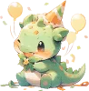 happy_birthday_dinosaur emote for Discord