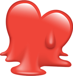 red_melting_heart emote for Discord