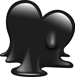 black_melting_heart emote for Discord