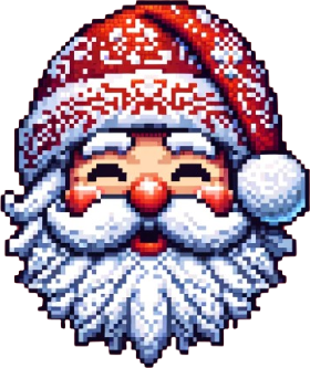 PixelatedSanta emote for Discord