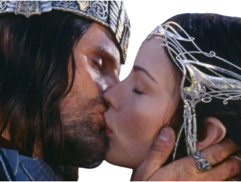 Aragornandarwenkiss emote for Discord