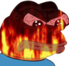 pepe_angry_fire emote for Discord