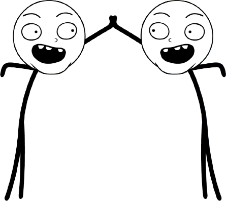 stickhighfive emote for Discord