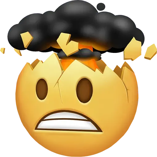 Black_Mind_Blown emote for Discord