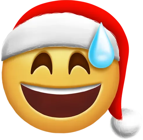 Christmas_Sweat_Smile emote for Discord