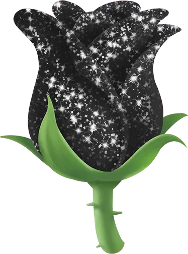 Black_Sparkle_Rose emote for Discord