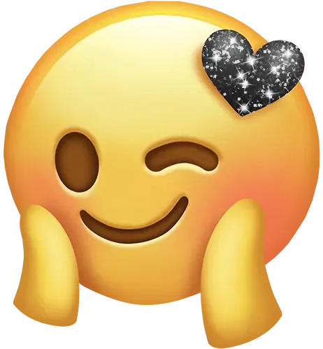 Black_Sparkle_Wink emote for Discord