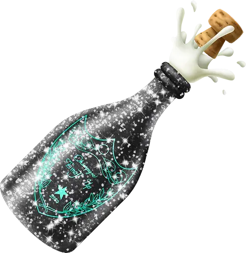 Black_Sparkle_Champagne emote for Discord
