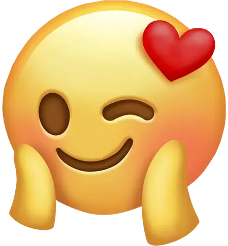 Blush_Wink_Heart emote for Discord