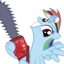 rainbowdash_chainsaw emote for Discord