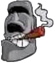 MoaiSmoking emote for Discord
