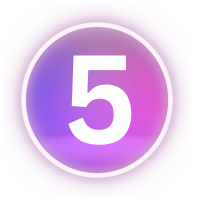 Neon_number_5 emote for Discord