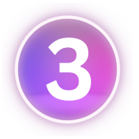 Neon_number_3 emote for Discord