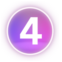 Neon_number_4 emote for Discord