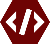 EarlyVerifiedBotDeveloperDarkRed emote for Discord
