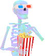 skeleton_popcorn emote for Discord