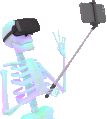 skeleton_vrselfie emote for Discord