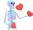 skeleton_jugglehearts emote for Discord