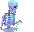skeleton_pickingflower emote for Discord