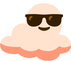 PartyCloudCoolRainbow emote for Discord