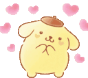 pompompurin_hearts emote for Discord