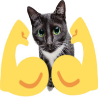 musclecat emote for Discord