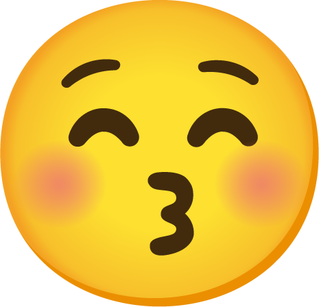 KissingFacewithClosedEyesEmoji emote for Discord