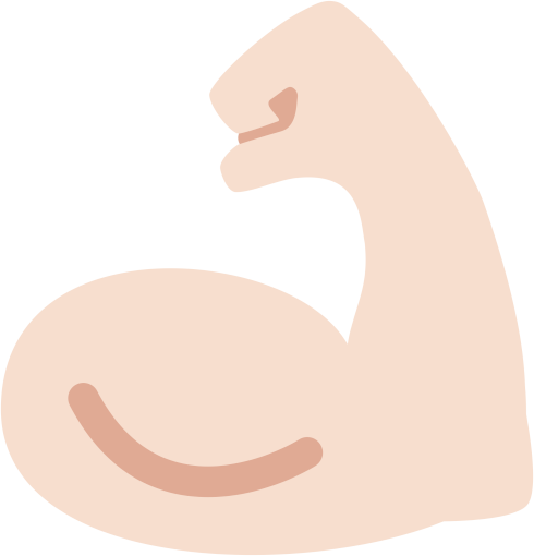muscle_right_tone1 emote for Discord