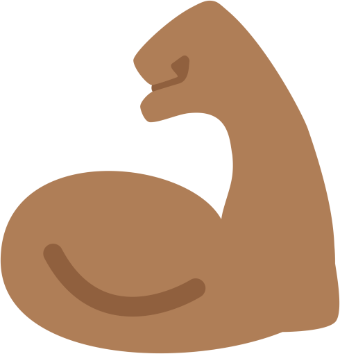 muscle_right_tone4 emote for Discord