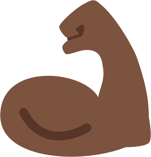 muscle_right_tone5 emote for Discord