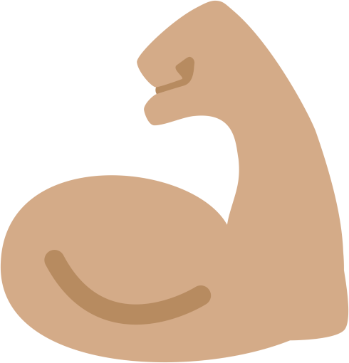 muscle_right_tone3 emote for Discord