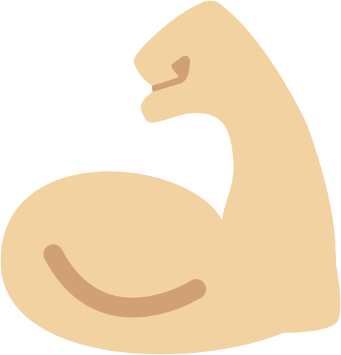 muscle_right_tone2 emote for Discord