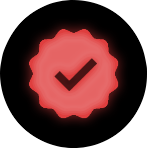 NeonRedVerified emote for Discord