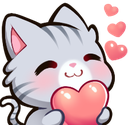 kitty_heart_love_lolly emote for Discord