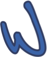 LetterW_Blue emote for Discord