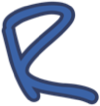 LetterR_Blue emote for Discord