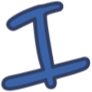 LetterI_Blue emote for Discord