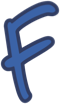 LetterF_Blue emote for Discord