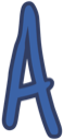 LetterA_Blue emote for Discord